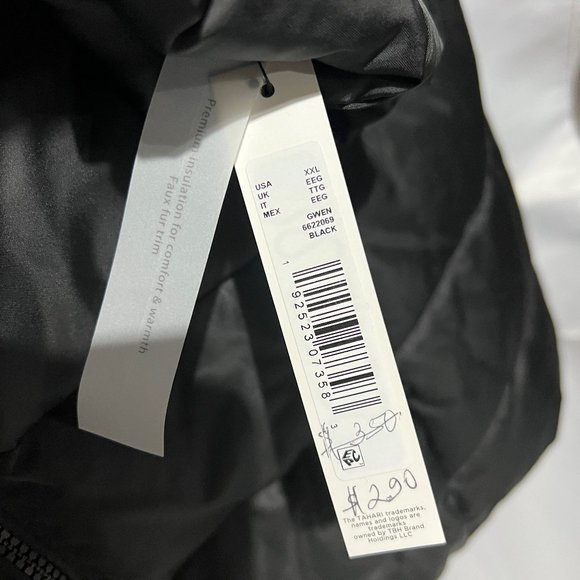 Gorgeous Tahari Mid Length Puffer Coat w/faux fur hood trim In Blk Plus Size XXL - Picture 14 of 15